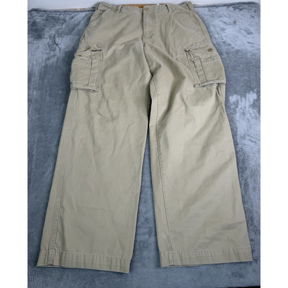 Vintage Y2K Timberland Cargo Pants Men's Size 38x32 Beige Baggy